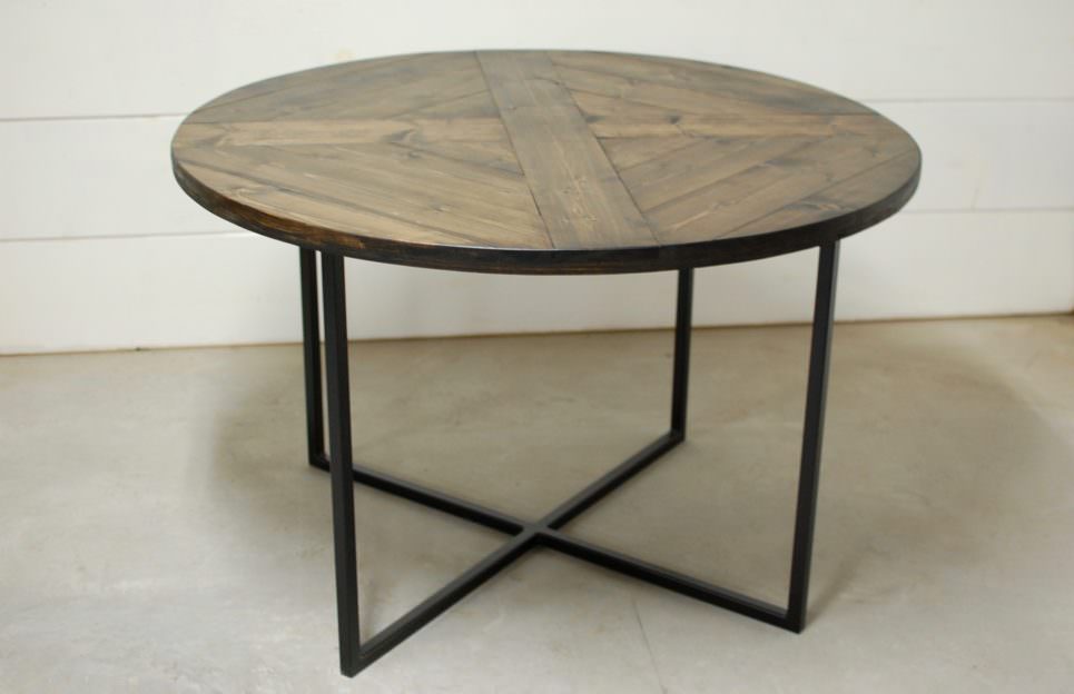 Round Modern Wood Dining Table • Southern Sunshine