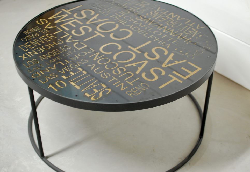 Round Maxiums Industrial Coffee Table